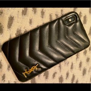 Saint Laurent iPhone Xs Case Matelassé Leather